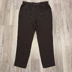 Eileen Fisher 100% Silk Drawstring Brown Jogger Style Dress Pants Size Small